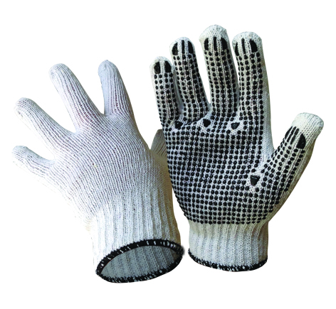 Armour Safety Products Pty Ltd. - Armour Polycotton Black Dot Glove – L