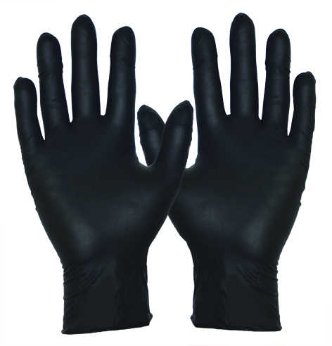 black armour nitrile gloves