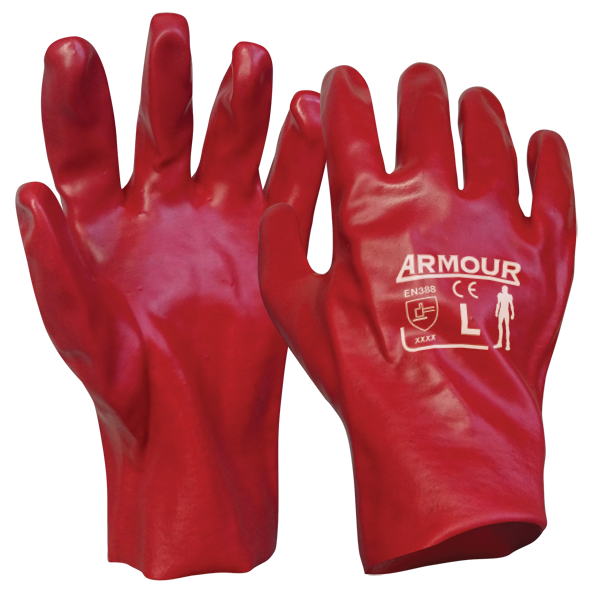 Armour Safety Products Pty Ltd. - Armour Red PVC Gauntlet Glove – 27cm