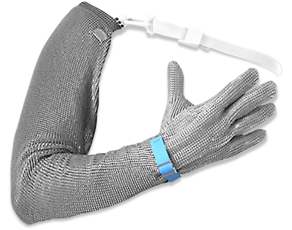 Armour Safety Products Pty Ltd. - Stahlnetz Chain Mesh Full Arm Glove with Shoulder Strap