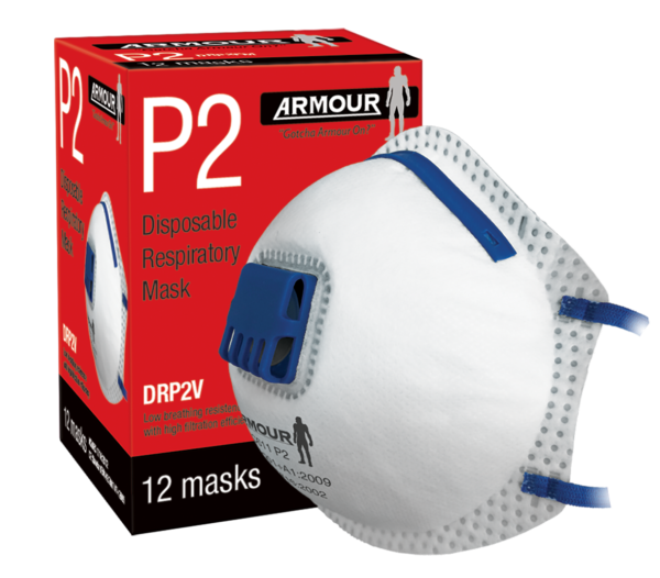 p2 respirator with valve