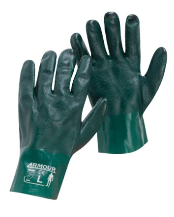 Armour Safety Products Pty Ltd. - Armour Green PVC Chemical Gauntlet Glove – 27cm