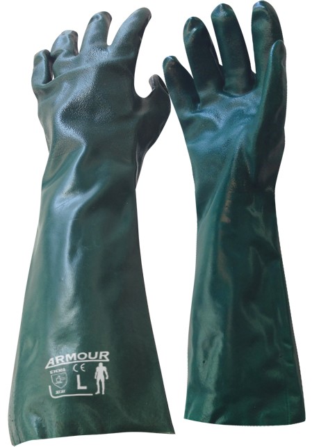 Armour Safety Products Pty Ltd. - Armour Green PVC Chemical Gauntlet Glove – 45cm