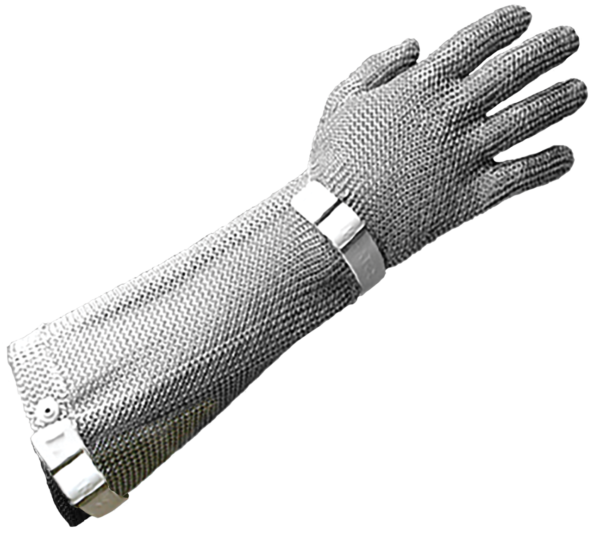 Armour Safety Products Pty Ltd. - Protec Chain Mesh Glove with Button Closure & 20cm Cuff