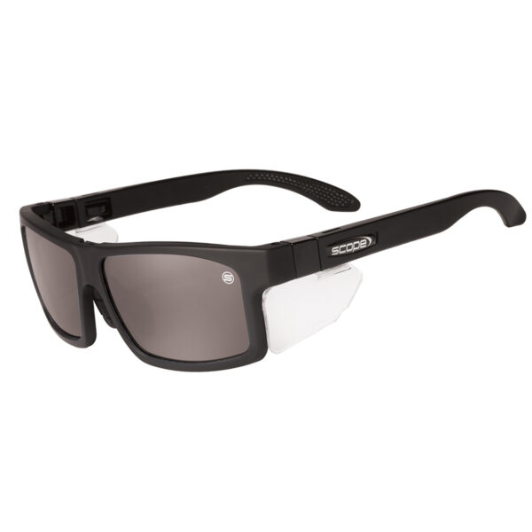 Armour Safety Products Pty Ltd. - Scope Cross Fit Frozen Blk Frame AF/AS Smoke Lens/Inc Spare X-Fit Temples