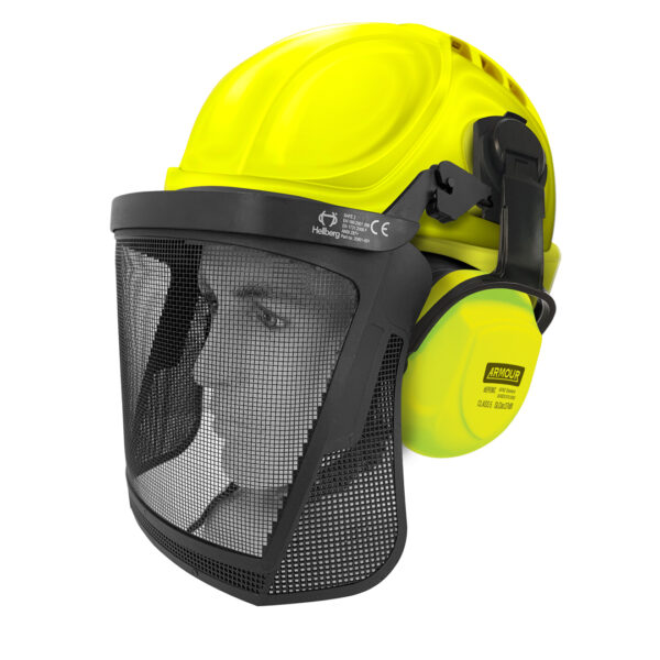Armour Safety Products Pty Ltd. - Armour | Hellberg Hard Hat Earmuff & Mesh Visor Kit – EN397