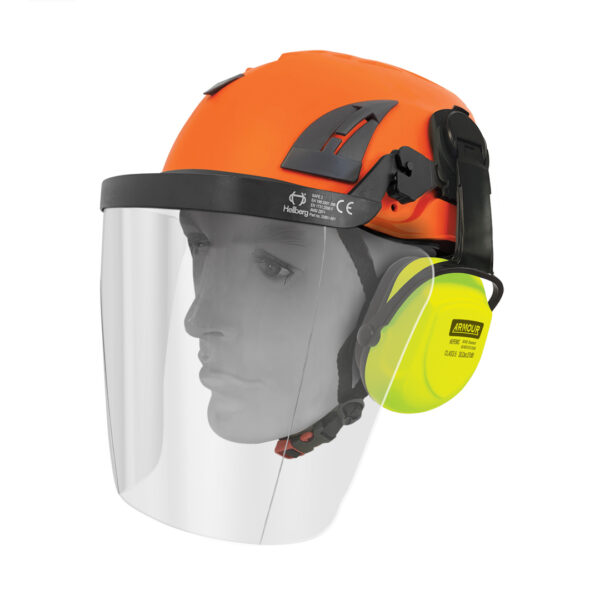 Armour Safety Products Pty Ltd. - Armour | Hellberg Industrial Helmet Earmuff & Clear Visor Kit – EN397