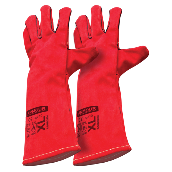 Armour Safety Products Pty Ltd. - Armour Leather Red Welding Glove (Lefties) – 40cm