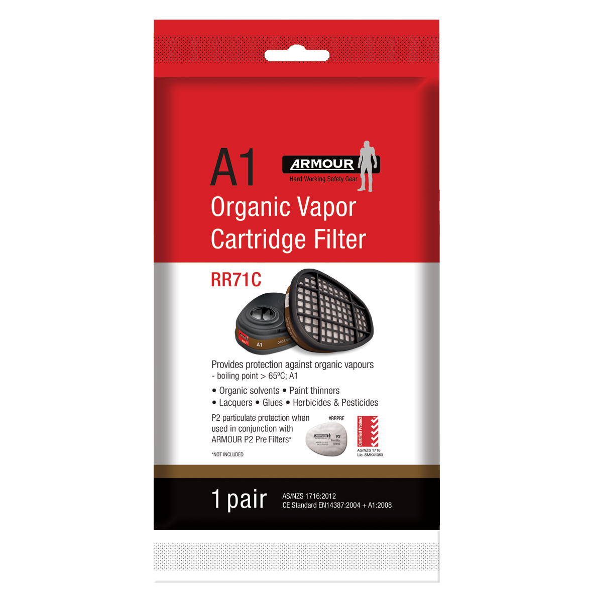 Armour Safety Products Pty Ltd. - Armour Organic Vapor Cartridge – A1